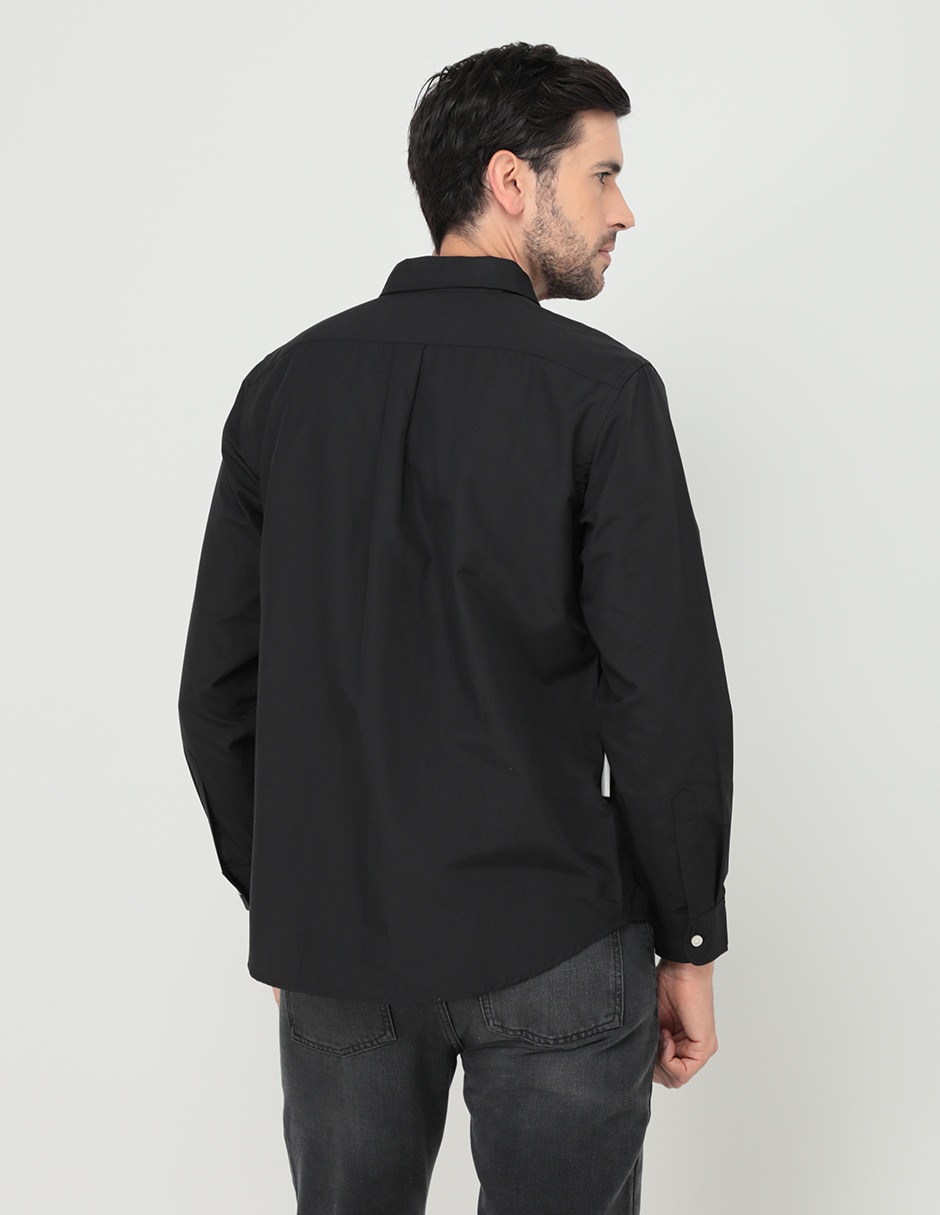 Camisa casual de algodón manga larga para hombre 2