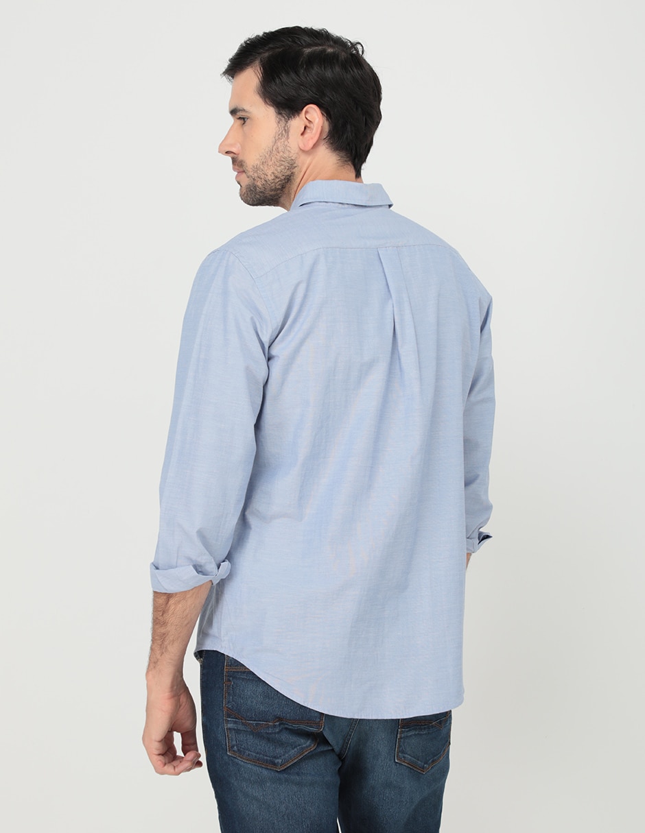 Camisa casual de algodón manga larga para hombre 2