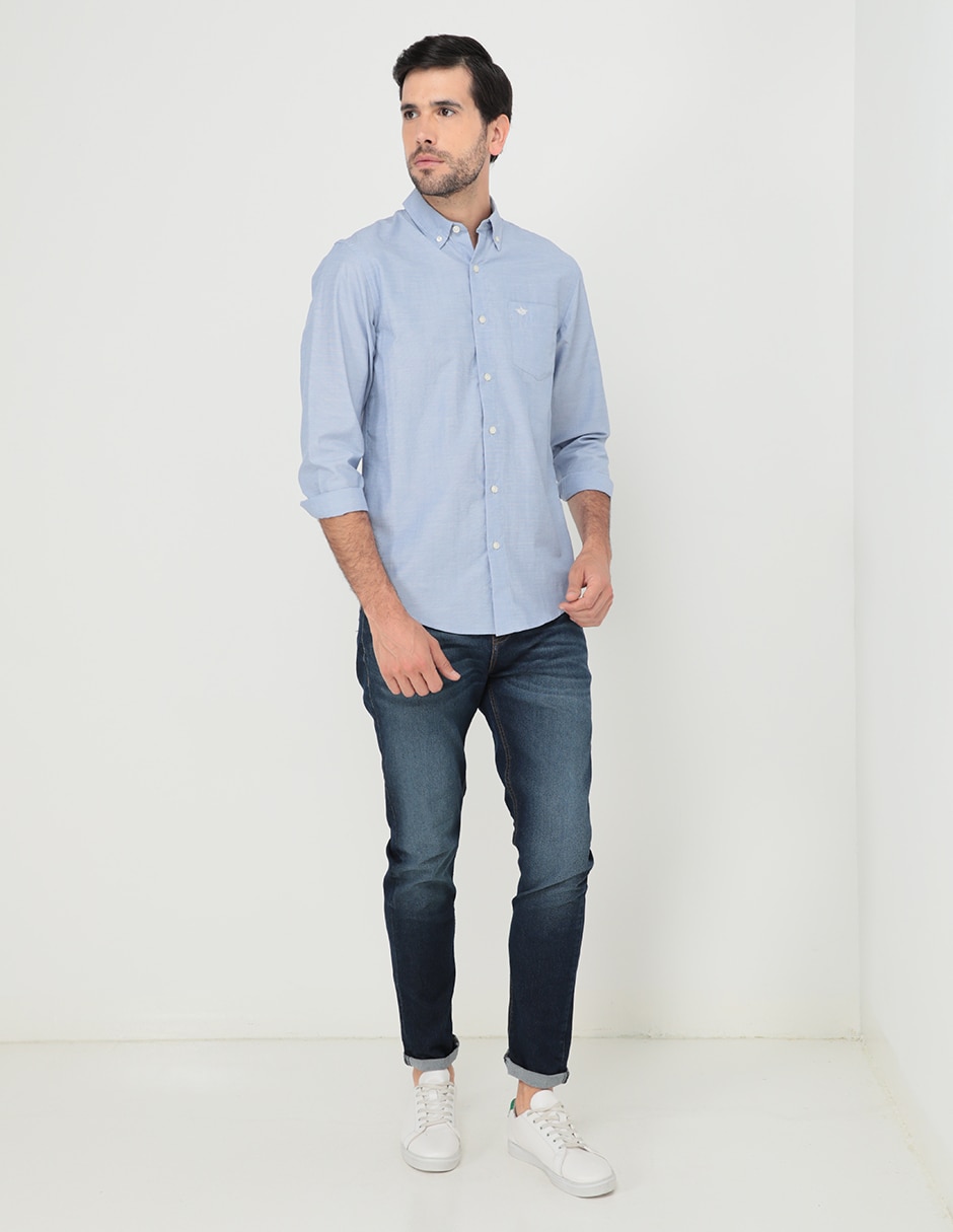 Camisa casual de algodón manga larga para hombre 3