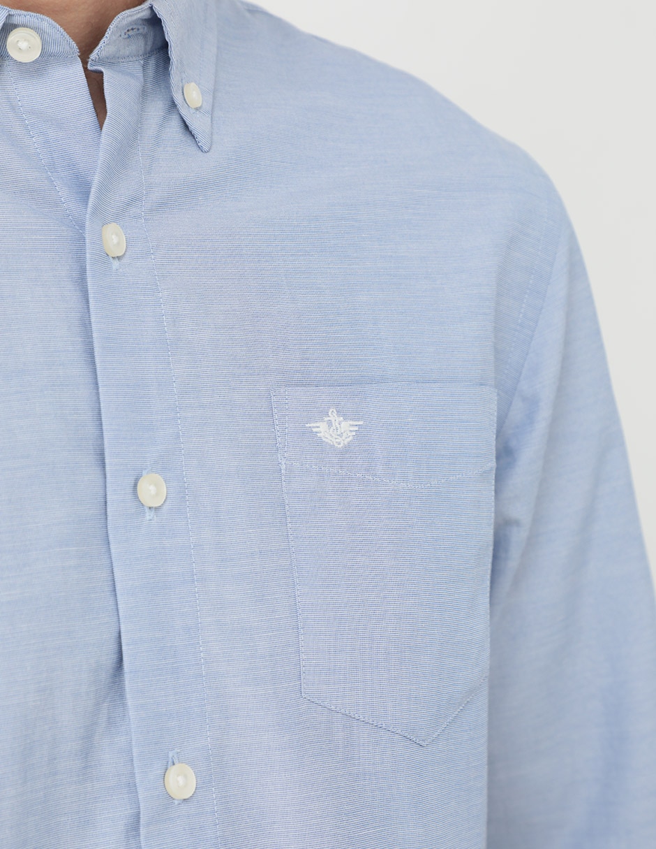 Camisa casual de algodón manga larga para hombre 4