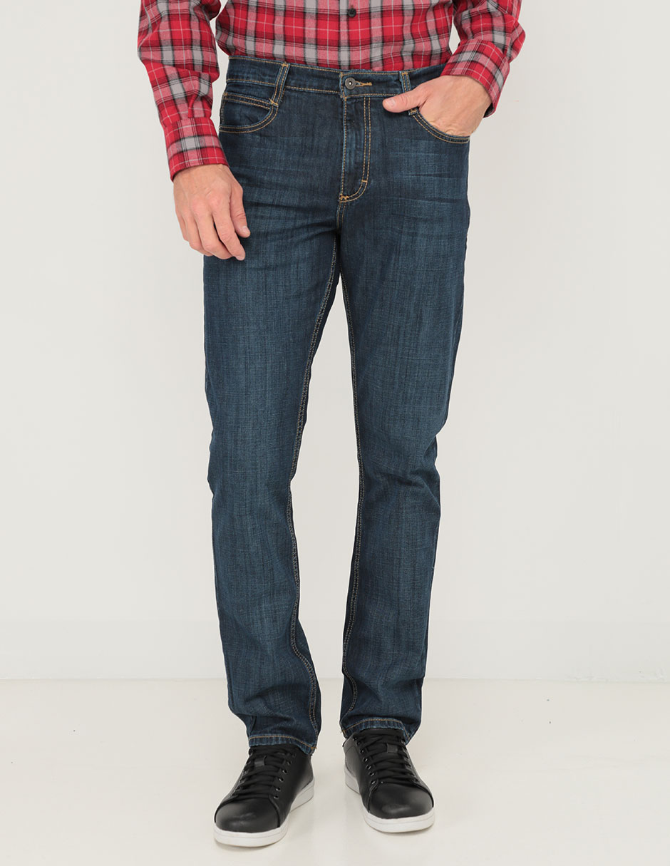 Jeans slim lavado sand blast para hombre Jeans slim lavado sand blast para hombre