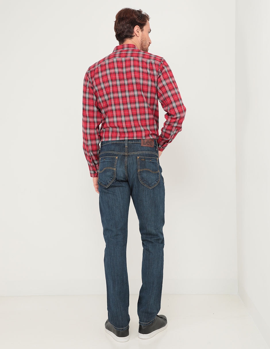 Jeans slim lavado sand blast para hombre 2