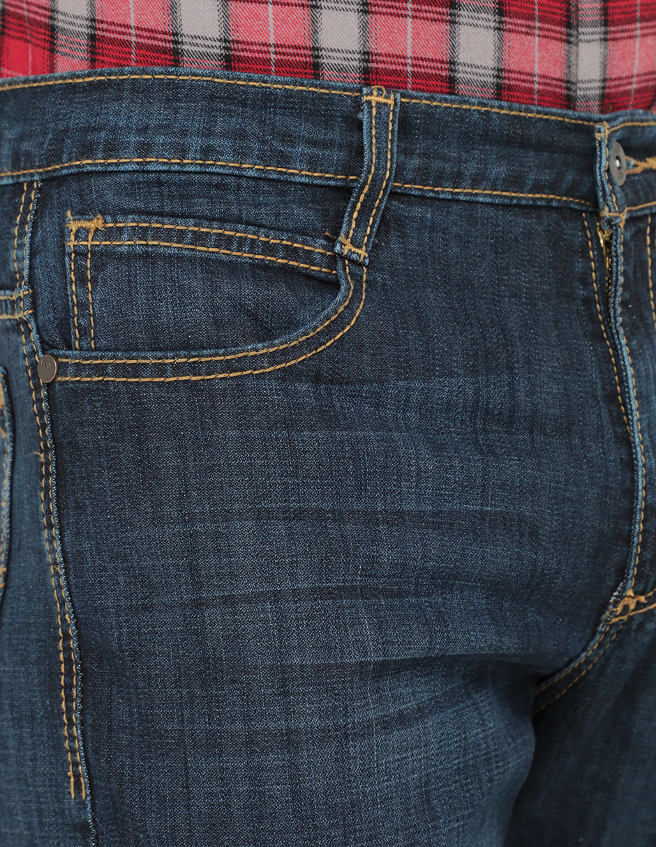 Jeans slim lavado sand blast para hombre 4