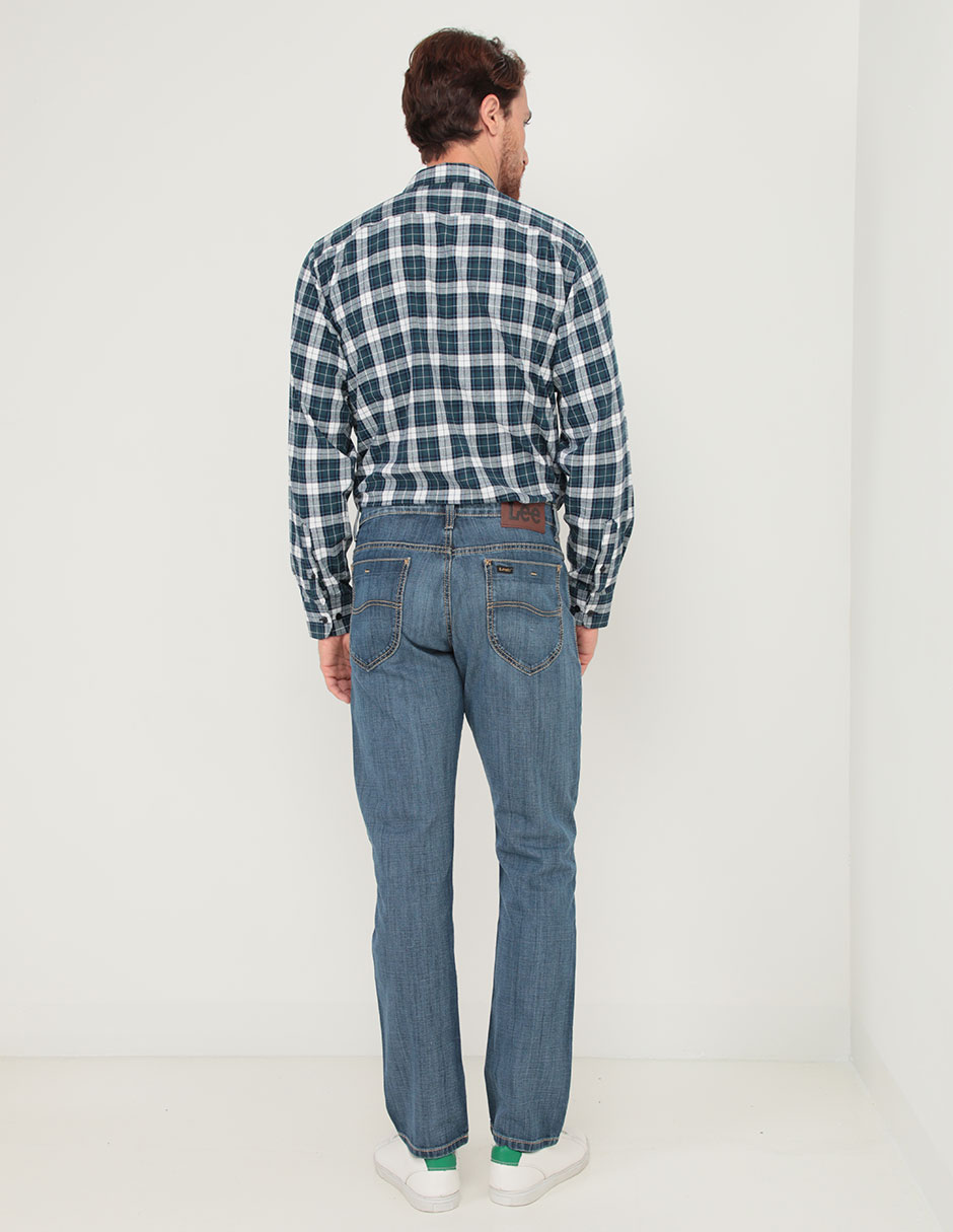 Jeans slim lavado whisker para hombre 2
