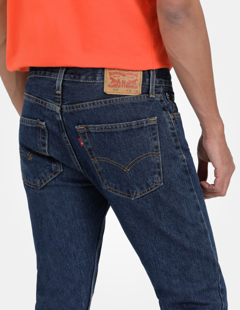 Jeans slim 512 lavado obscuro para hombre 4