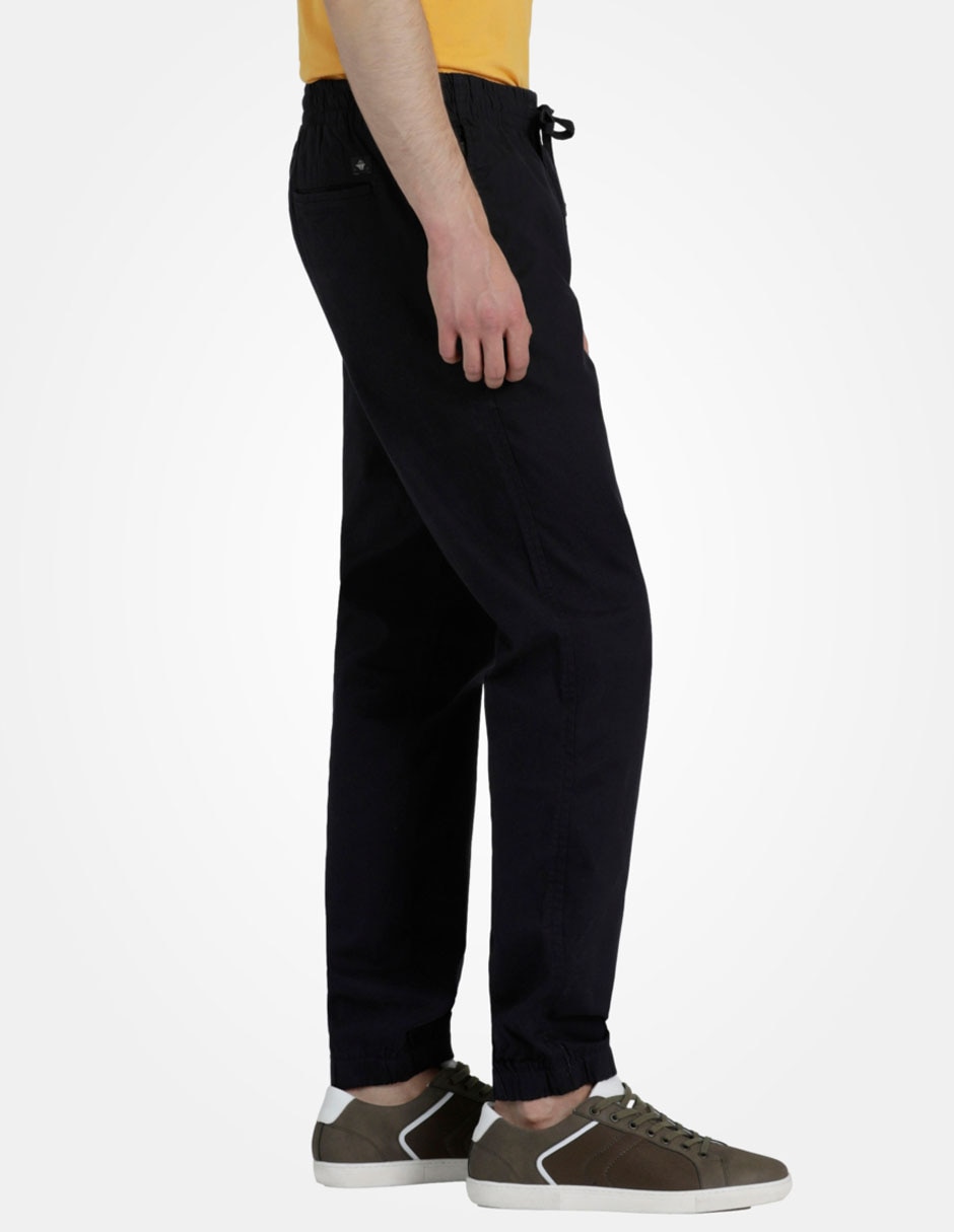Pantalón jogger recto de gabardina para hombre 4