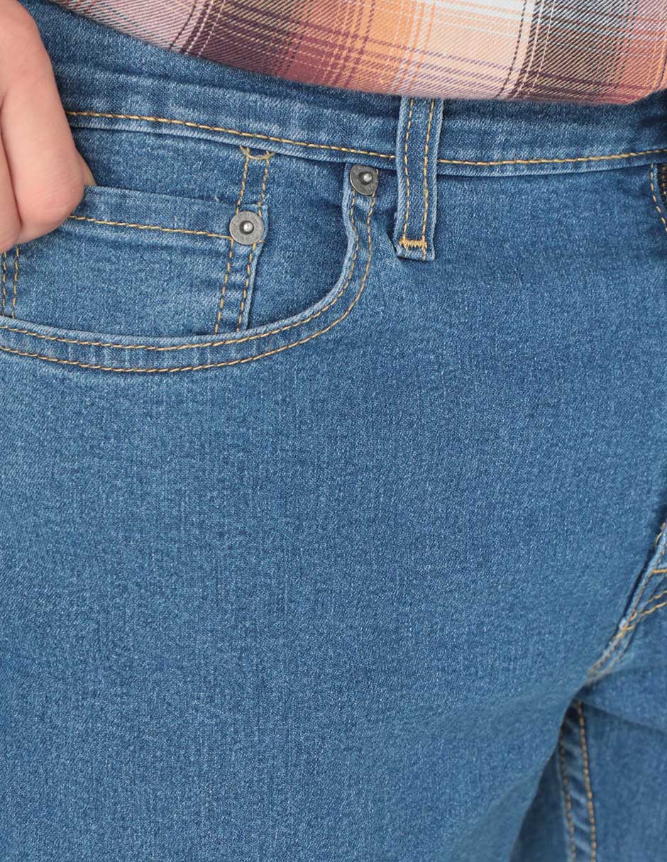 Jeans slim lavado claro para hombre 4