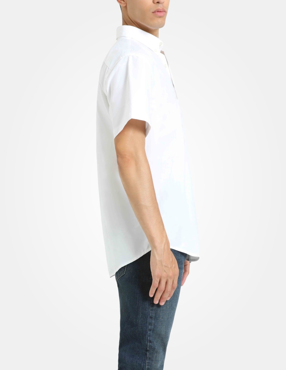 Camisa de vestir de algodón manga corta para hombre 2