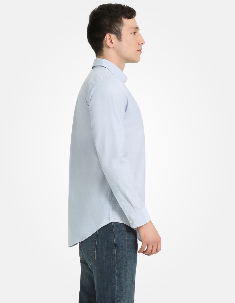 Camisa formal de algodón manga larga para hombre 3