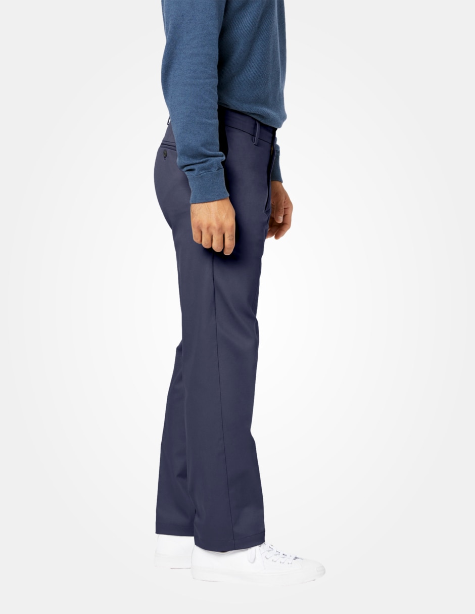 Pantalón business casual recto de algodón para hombre 2