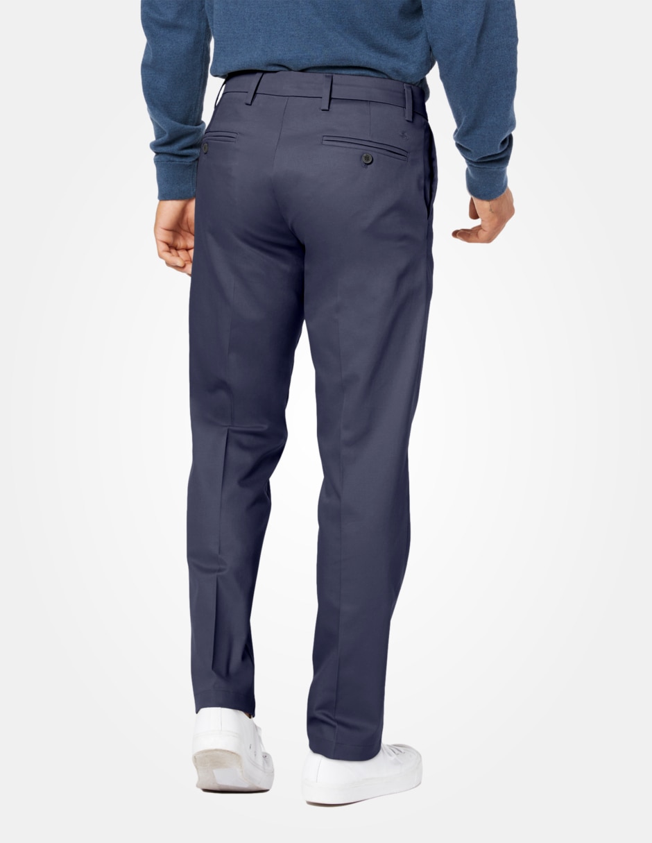 Pantalón business casual recto de algodón para hombre 3