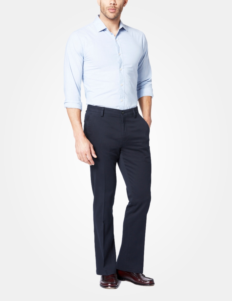 Pantalón business casual slim de algodón para hombre 4