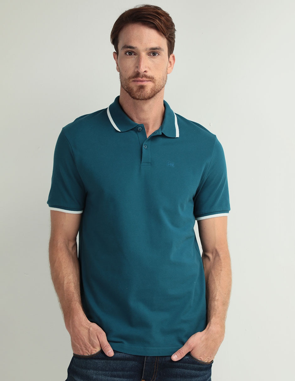 Playera tipo polo marca lee sale