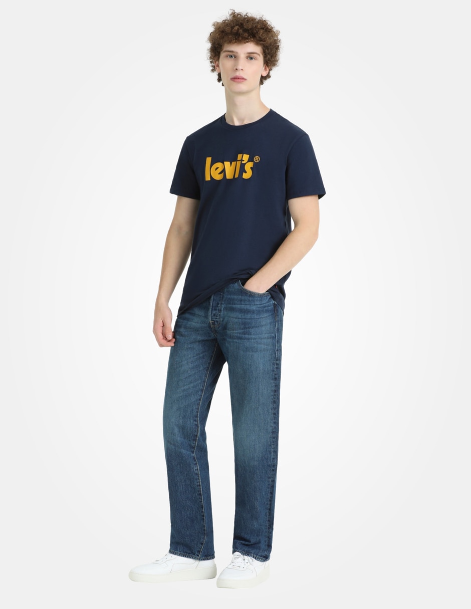 Jeans straight 501 lavado whisker para hombre 4