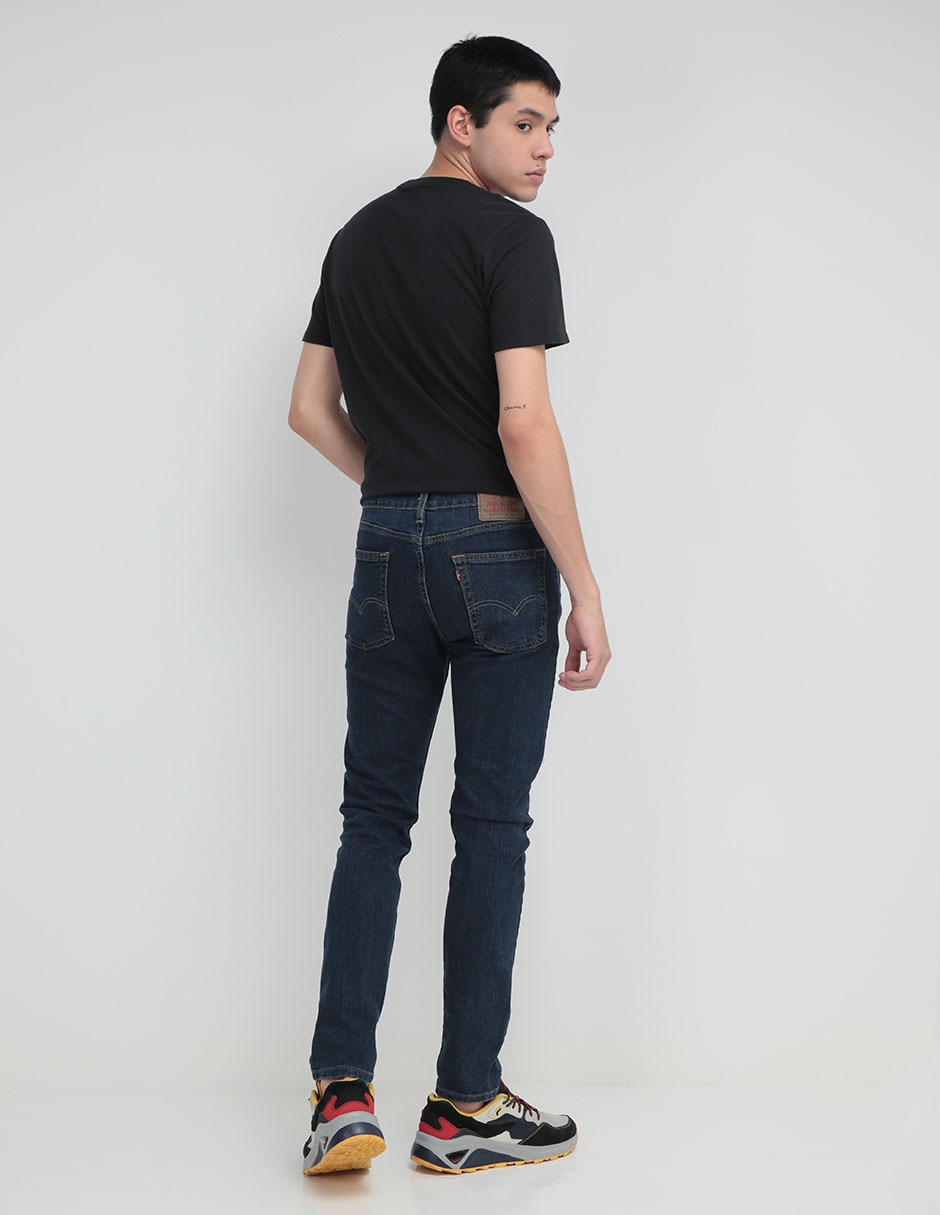 Jeans skinny lavado obscuro para hombre 2
