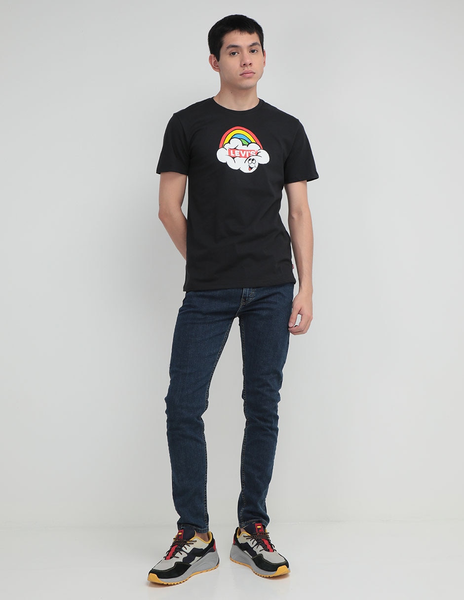 Jeans skinny lavado obscuro para hombre 3