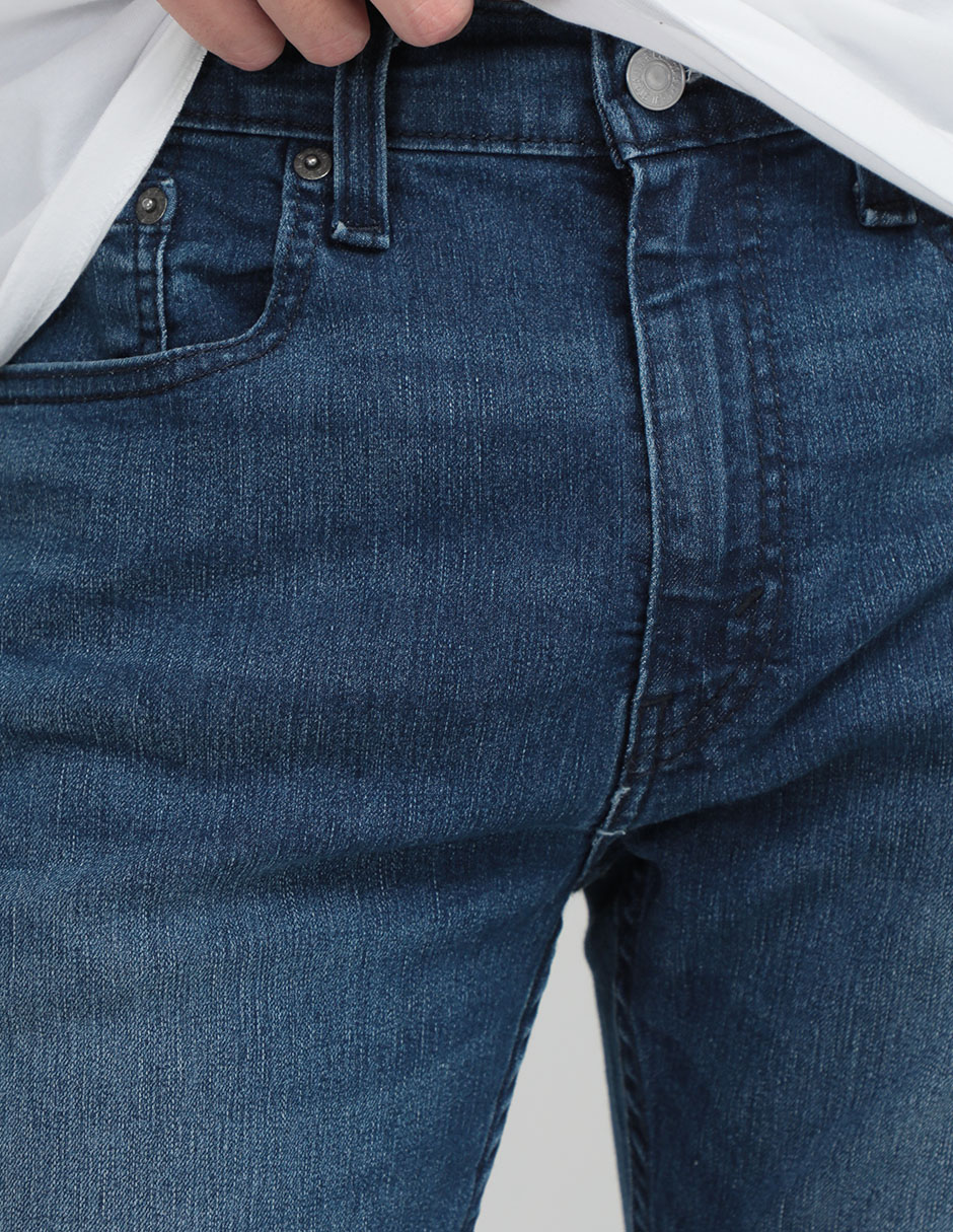 Jeans slim lavado whisker para hombre 4
