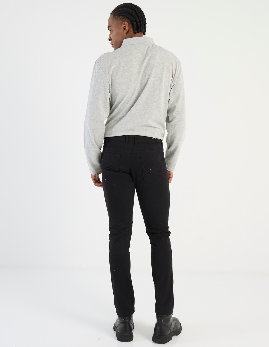 Pantalón chino slim de gabardina para hombre 2