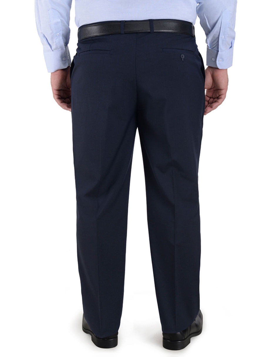 PANTALON YALE PLUS FALS, AZUL MARINO, 46
