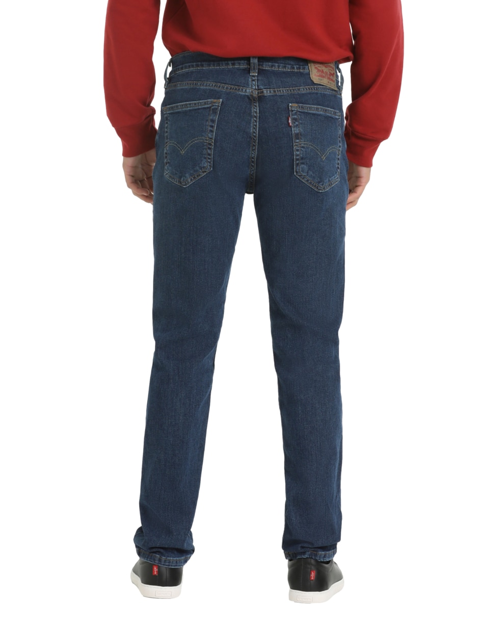 Jeans straight lavado whisker para hombre 3