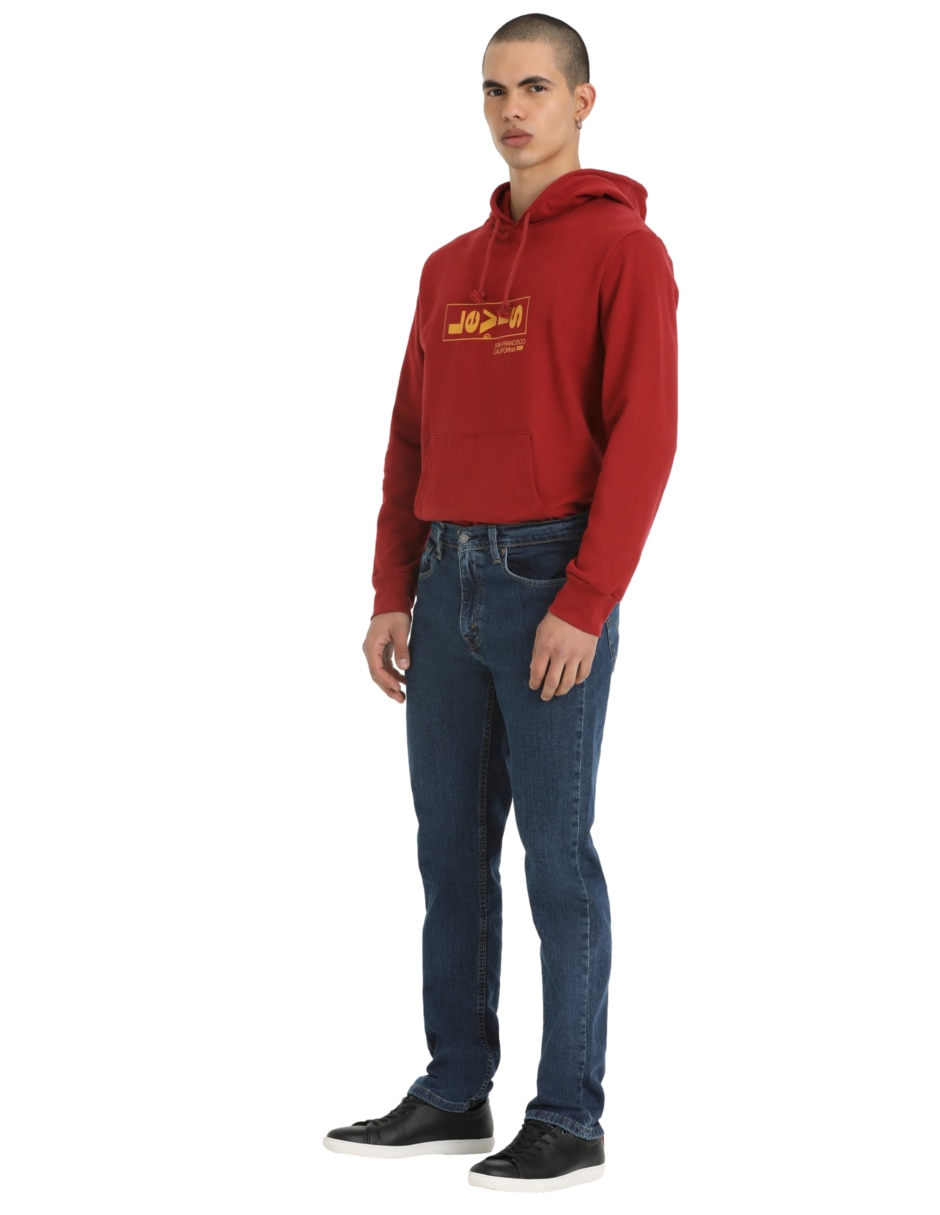 Jeans straight lavado whisker para hombre 4