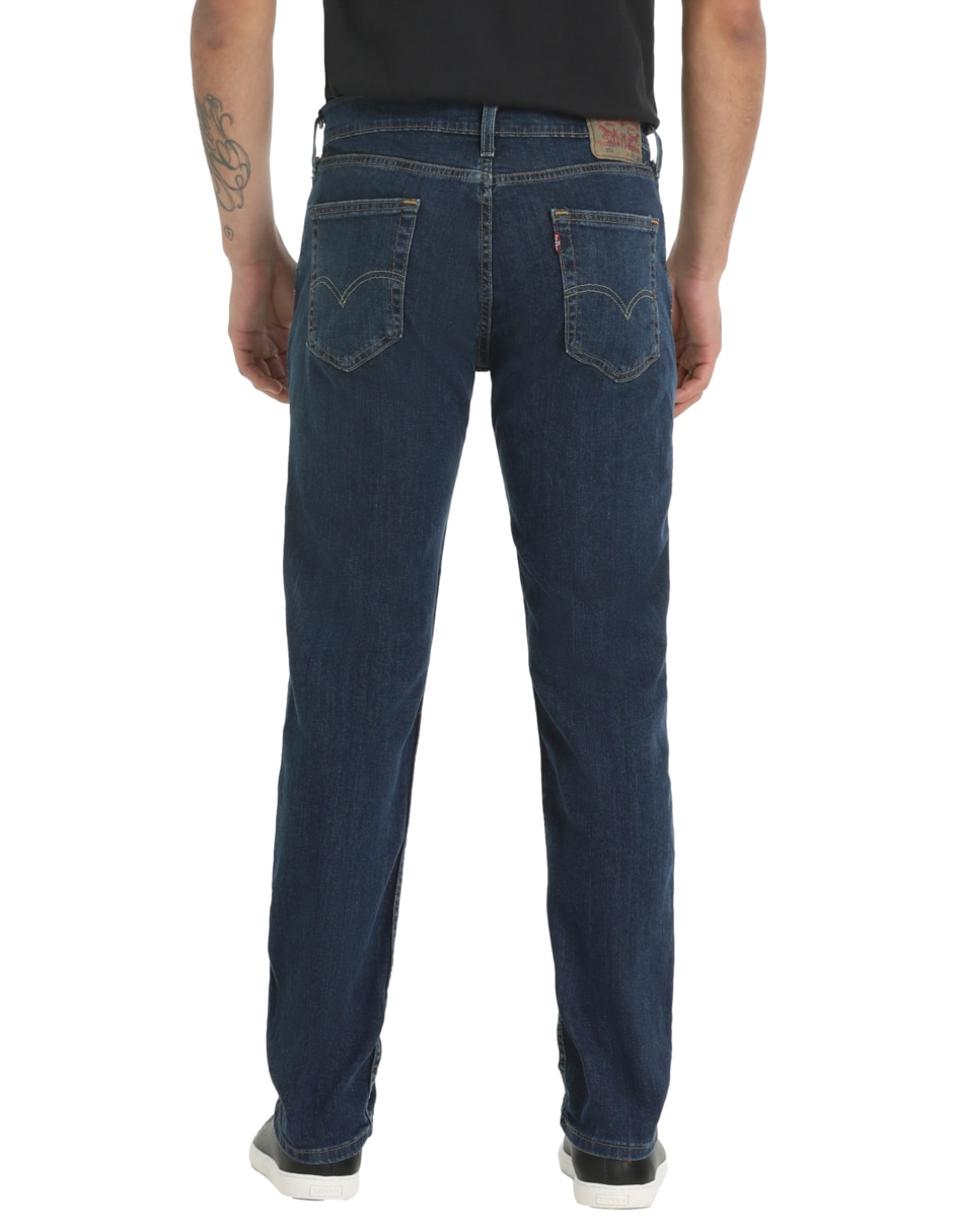 Jeans straight lavado obscuro para hombre 3