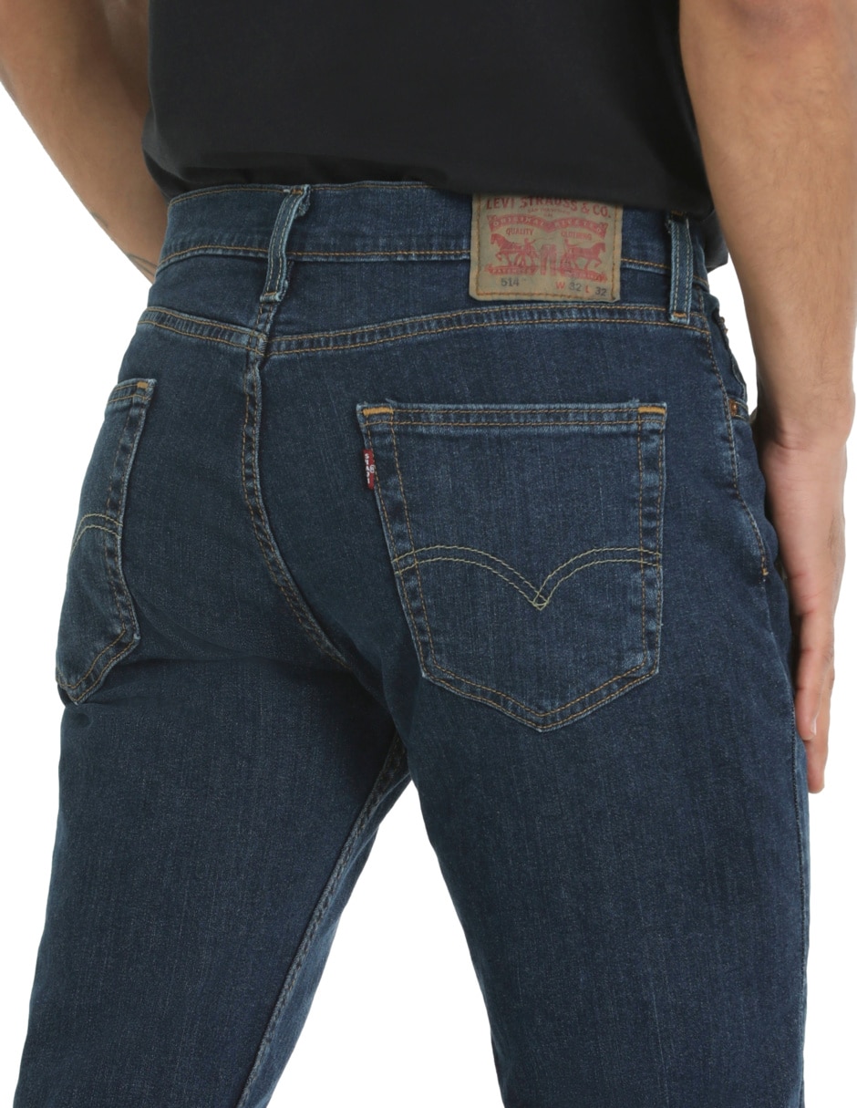 Jeans straight lavado obscuro para hombre 5