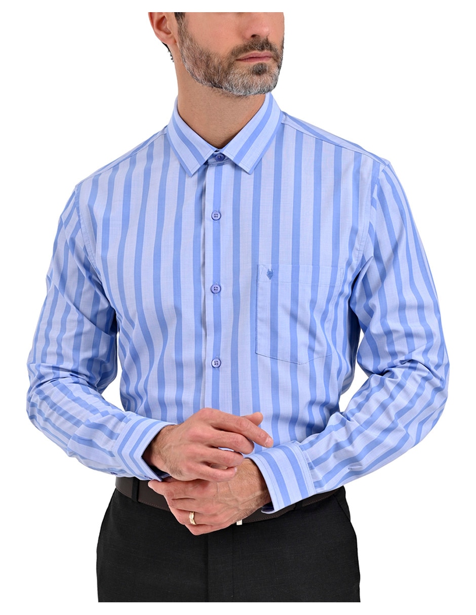 Camisa casual de algodón manga larga para hombre 1