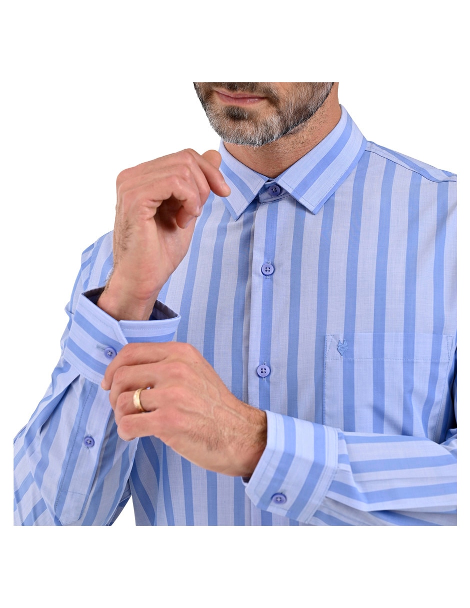 Camisa casual de algodón manga larga para hombre 4