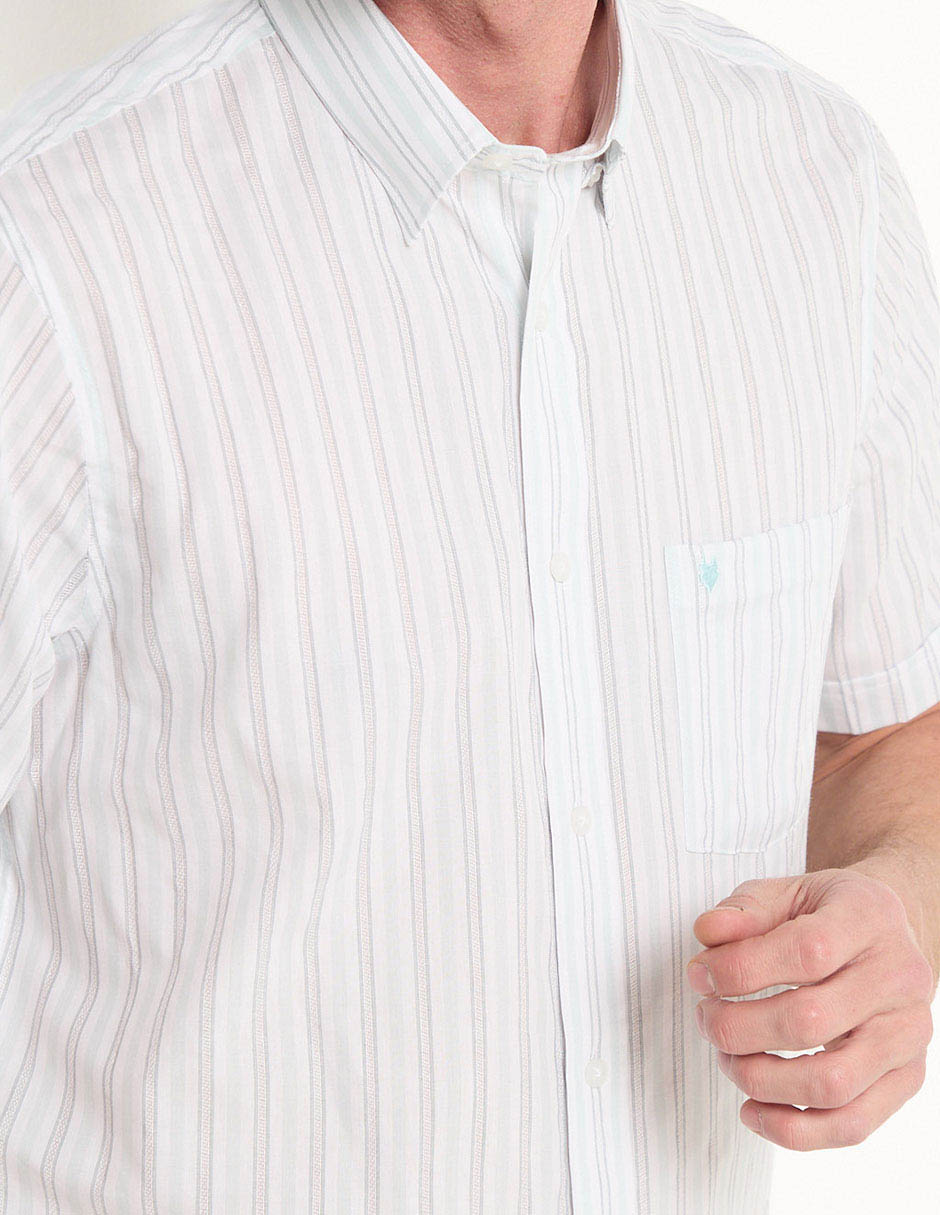 Camisa casual manga corta para hombre 4