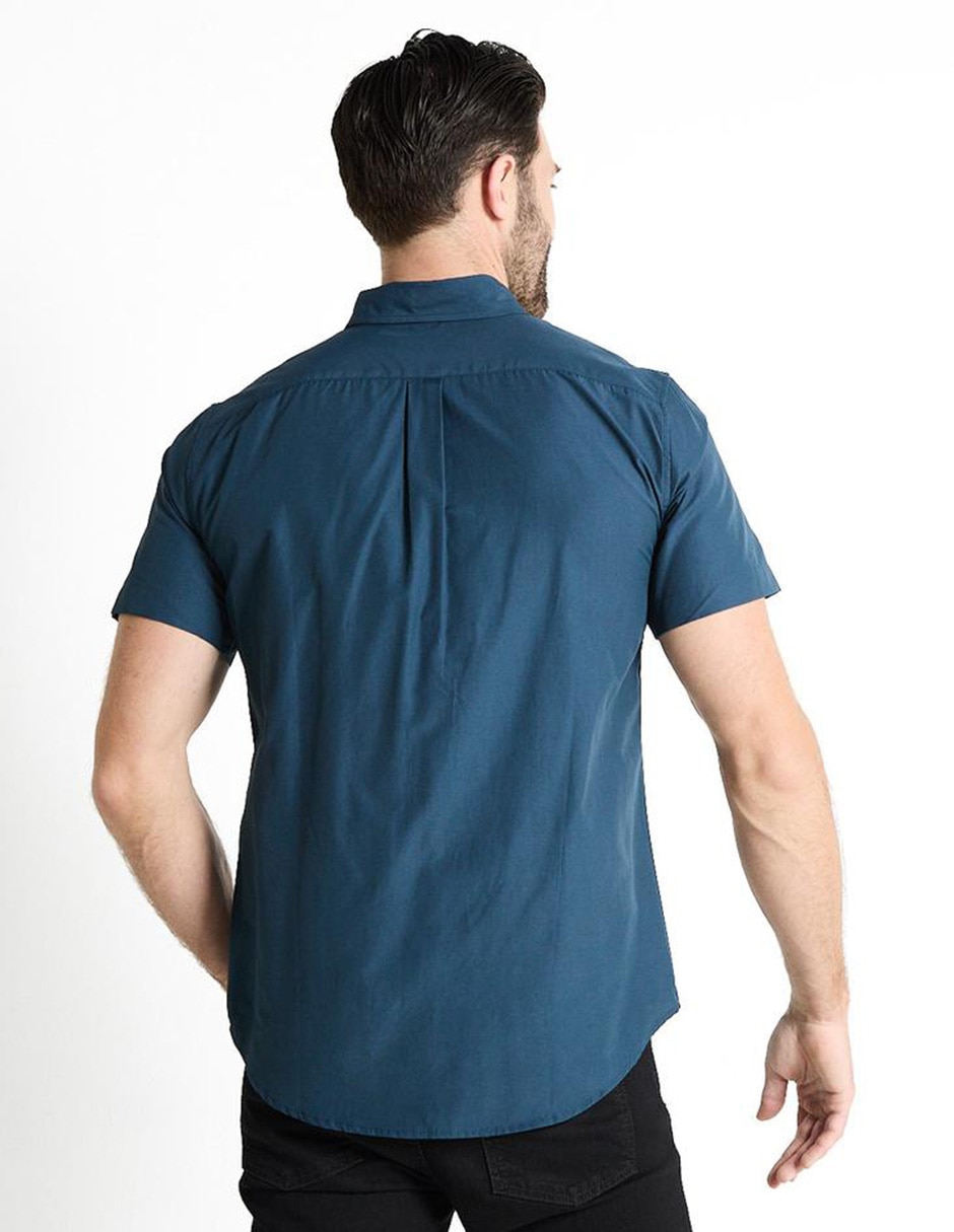 Camisa casual de algodón manga corta para hombre 2
