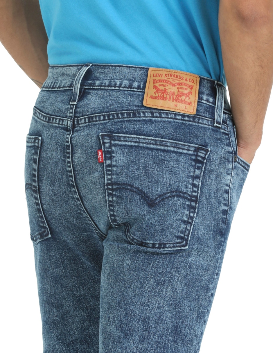 Jeans skinny lavado medio para hombre 4