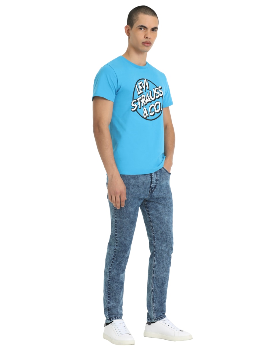 Jeans skinny lavado medio para hombre 5