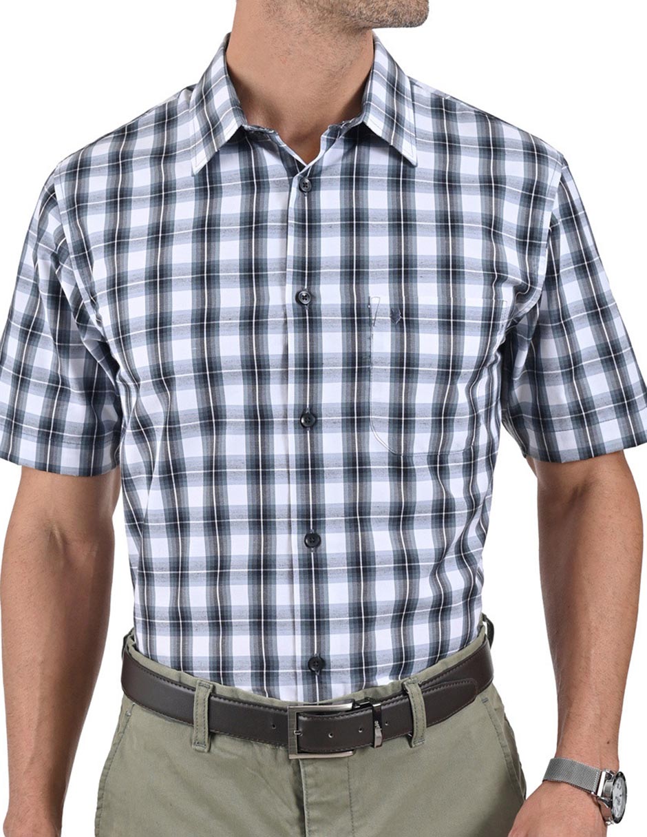Camisa casual manga corta para hombre 1