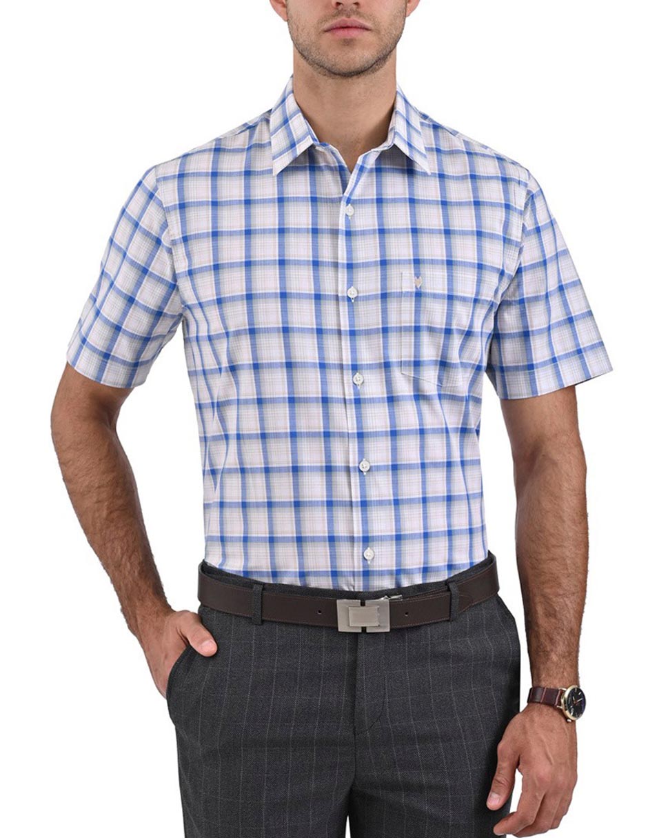 Camisa casual de algodón manga corta para hombre 1