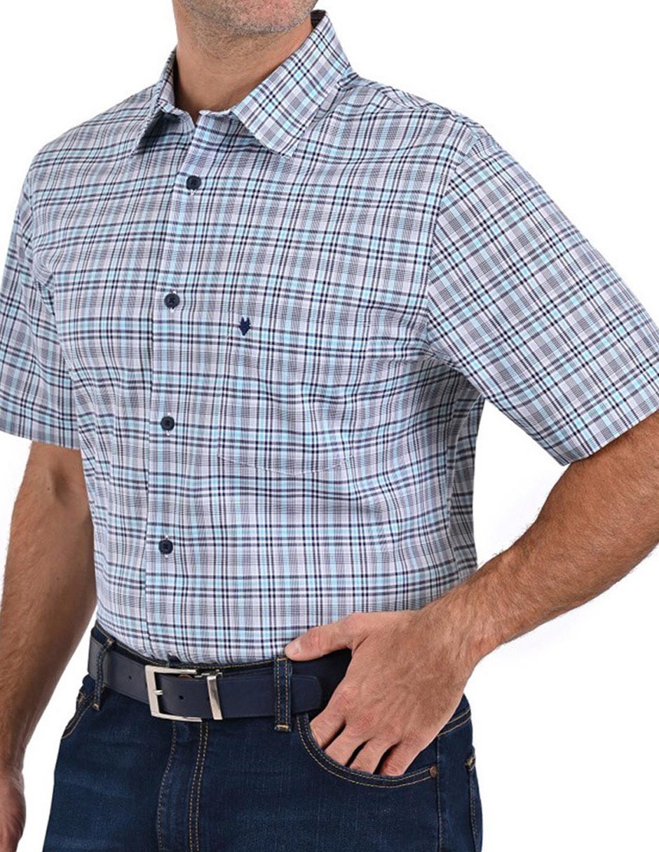 Camisa casual de algodón manga corta para hombre 3