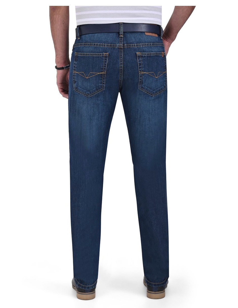 Jeans straight deslavado para hombre 2
