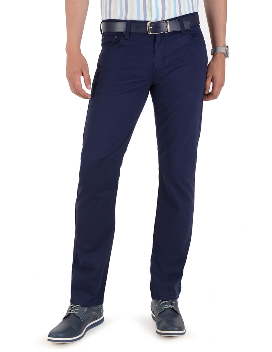 Pantalón slim de gabardina para hombre