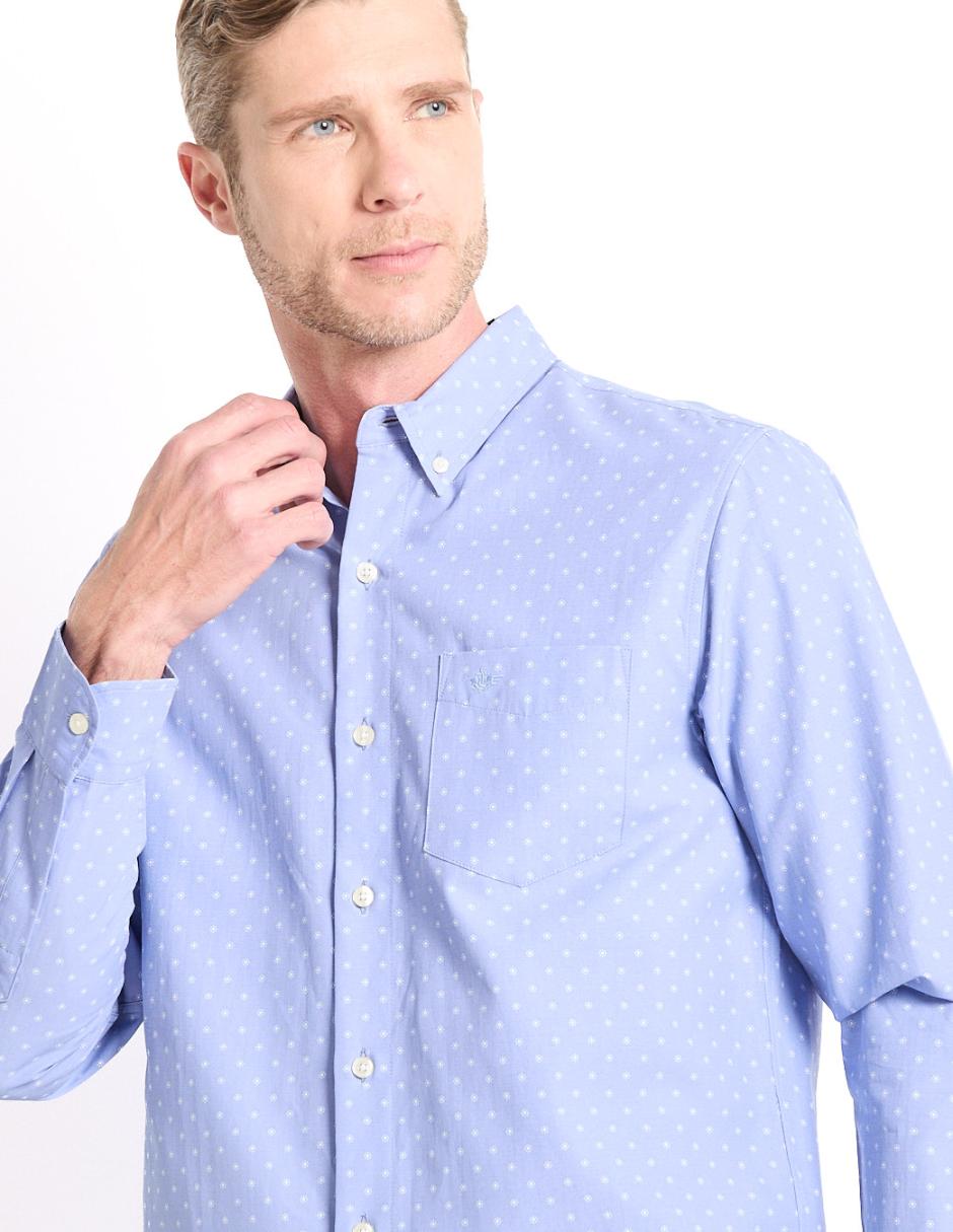 Camisa business casual de algodón manga larga para hombre 4