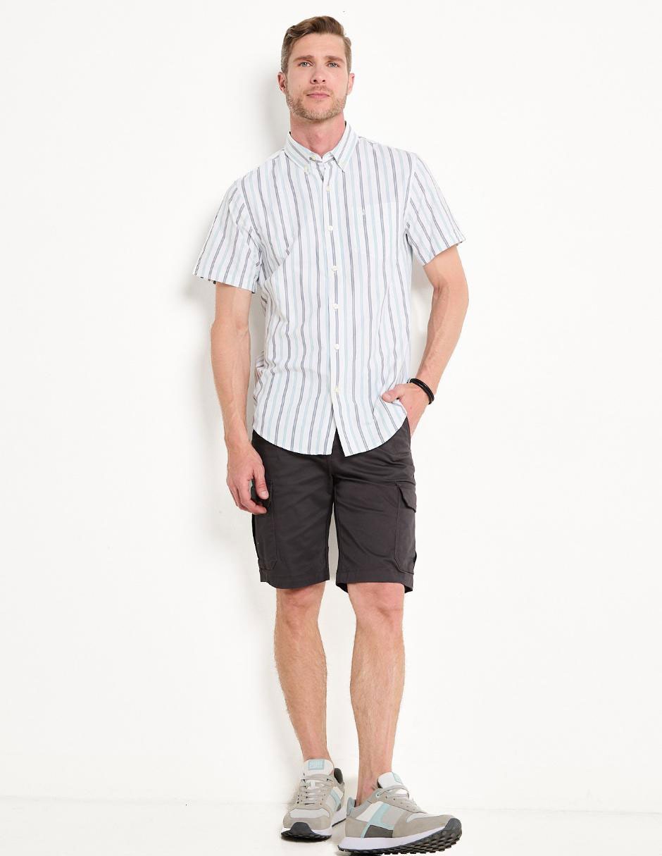 Camisa casual de algodón manga corta para hombre 3