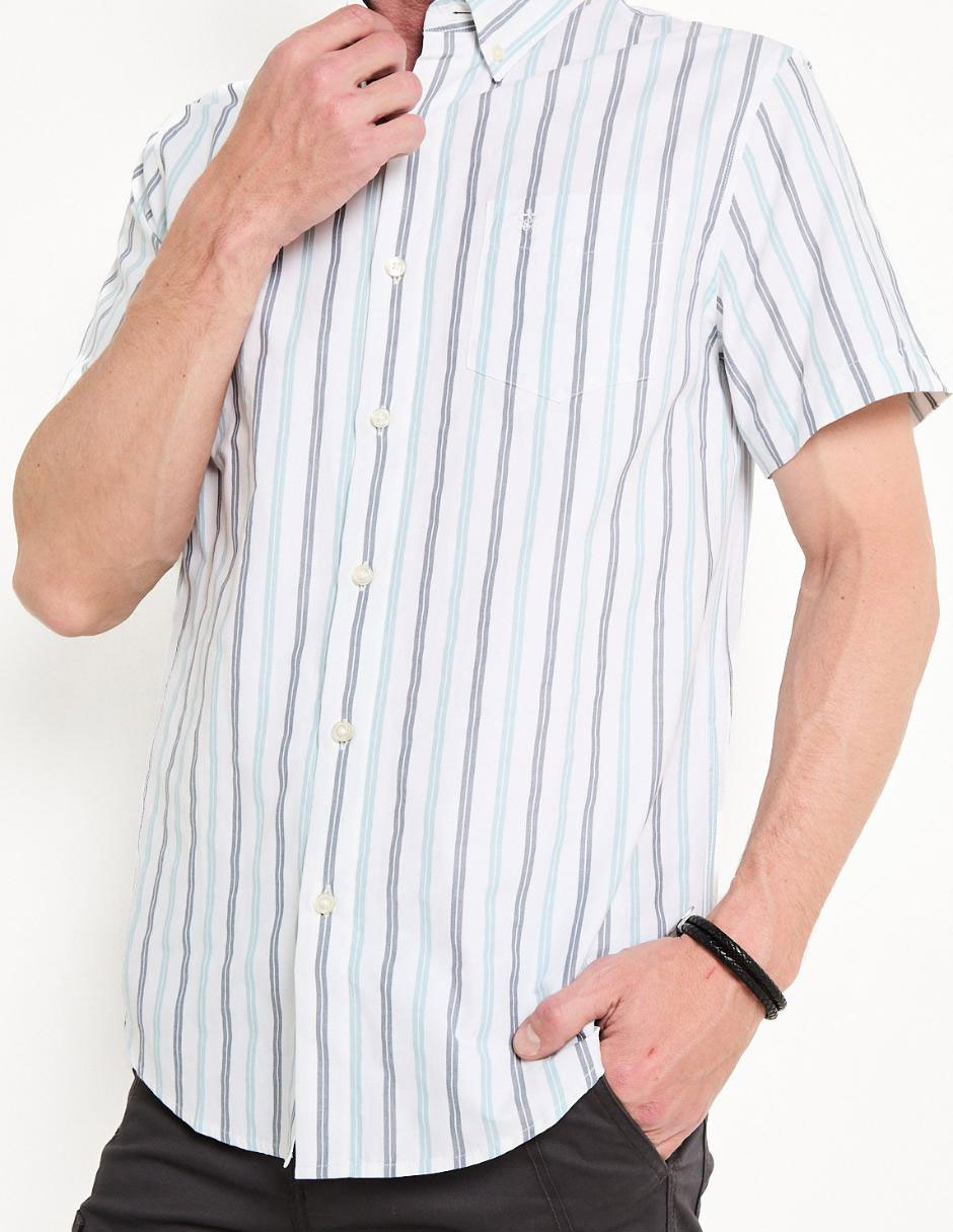 Camisa casual de algodón manga corta para hombre 4