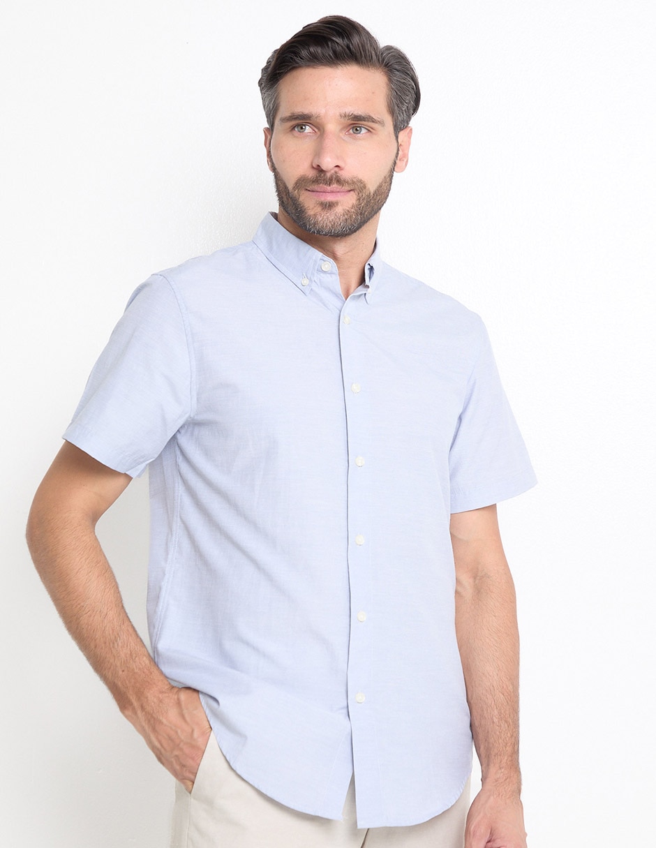 Camisa casual de algodón manga corta para hombre Camisa casual de algodón manga corta para hombre