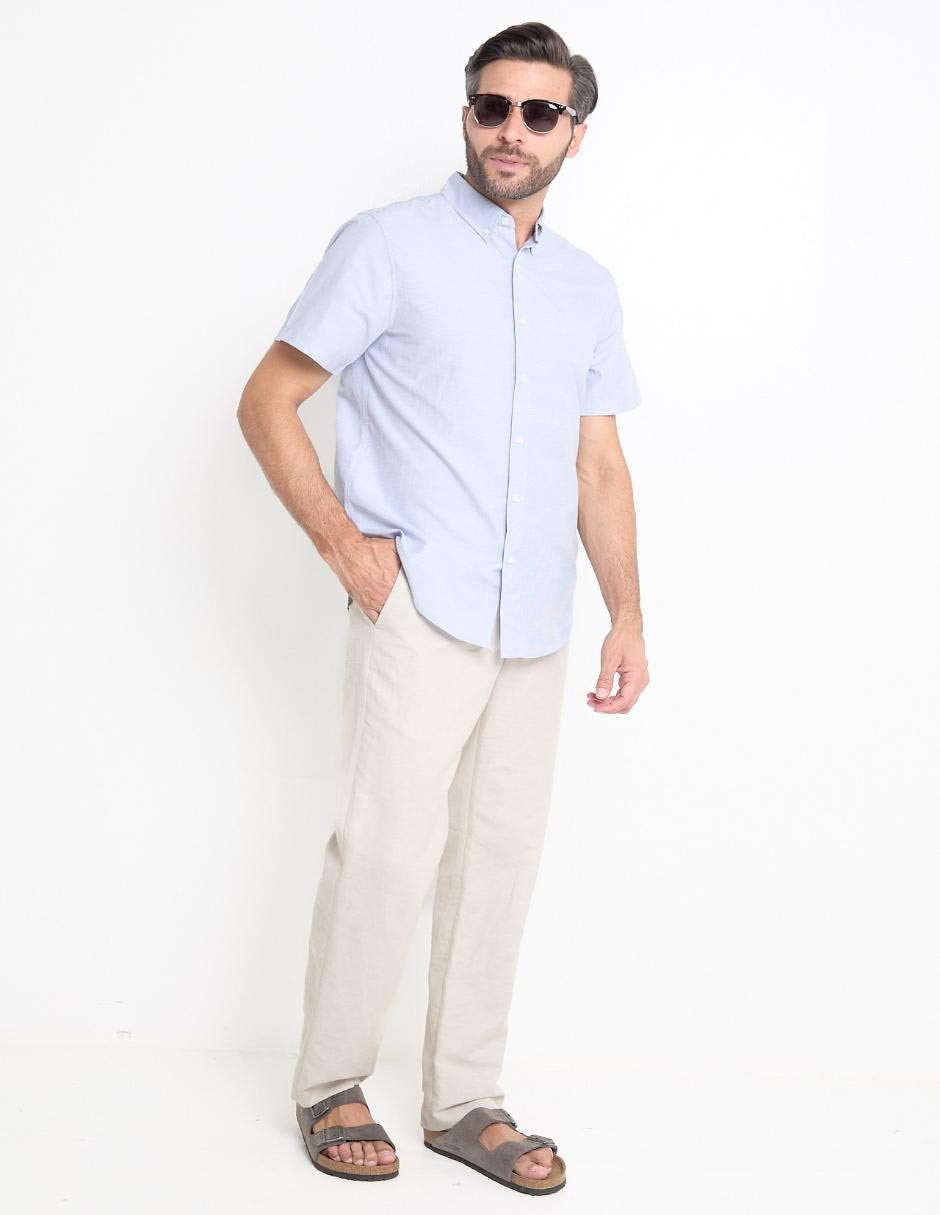 Camisa casual de algodón manga corta para hombre 3