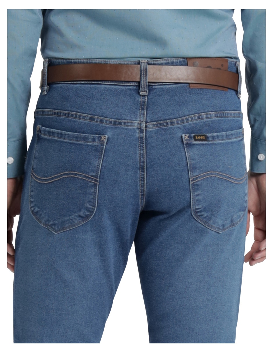 Jeans slim lavado sand blast para hombre 4