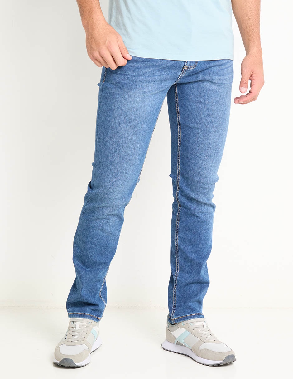 Jeans slim lavado whisker para hombre Jeans slim lavado whisker para hombre