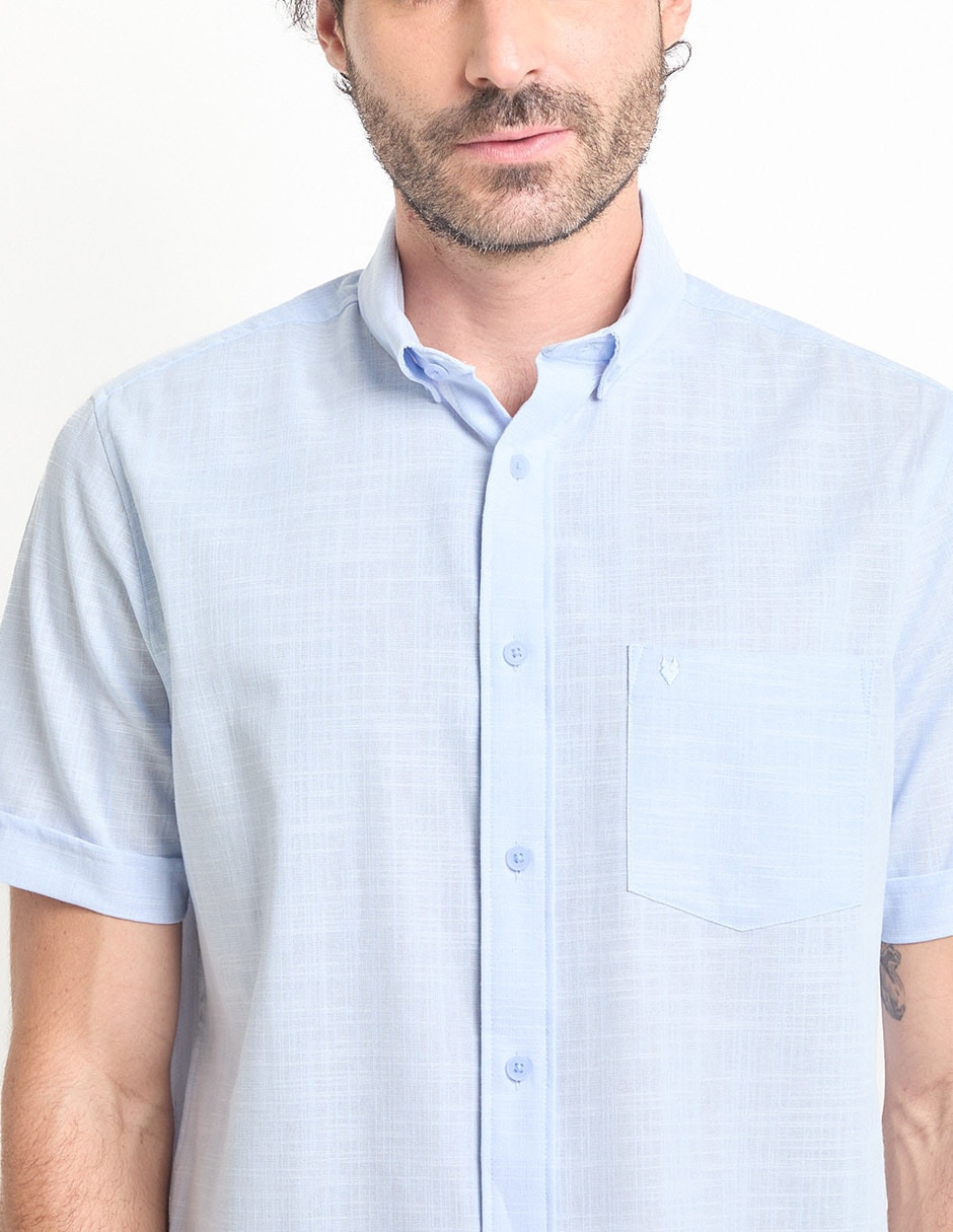 Camisa casual de algodón manga corta para hombre 4