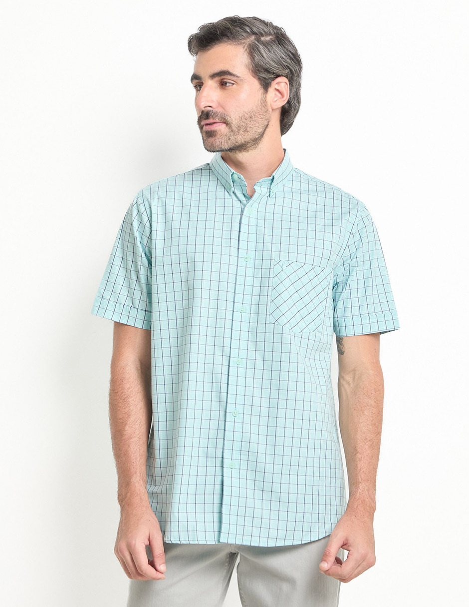 Camisa casual de algodón manga corta para hombre 1
