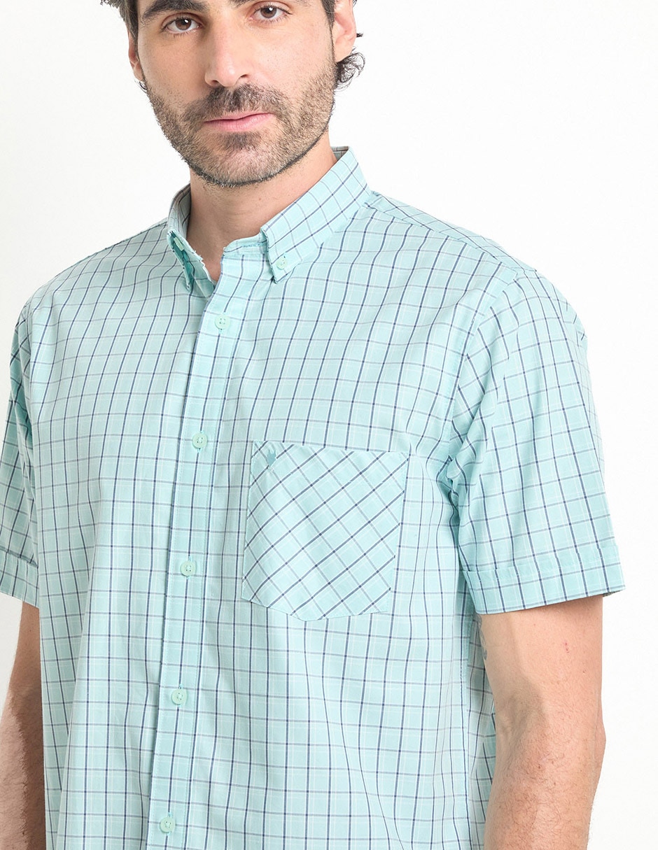 Camisa casual de algodón manga corta para hombre 4
