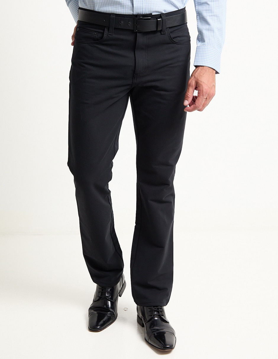Yale Pantalon Negro De Vestir Hombre Pantalon De Vestir Yale