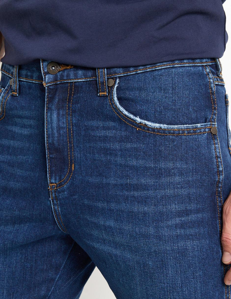 Jeans bota lavado whisker para hombre 4